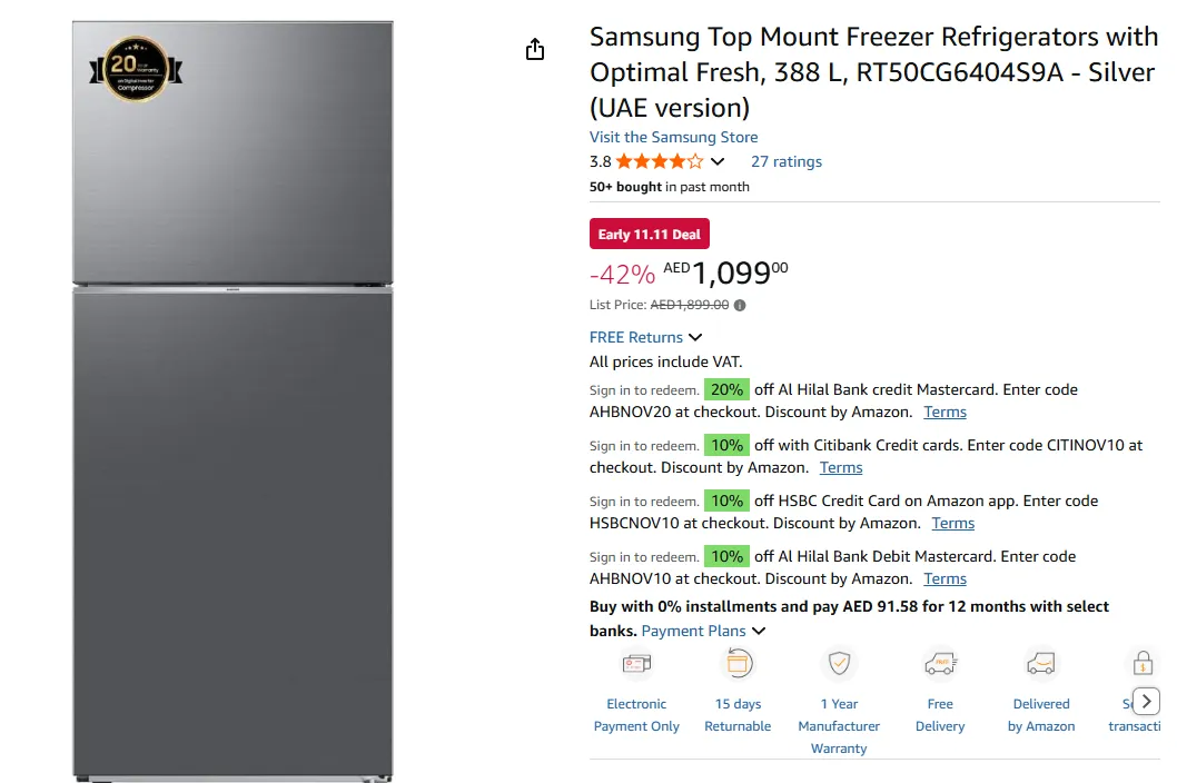 amazon 11.11 sale uae offers