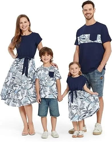 PATPAT Mother & Daughter Matching Floral Dress