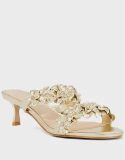 MALLORI Appliqued Heeled Sandals