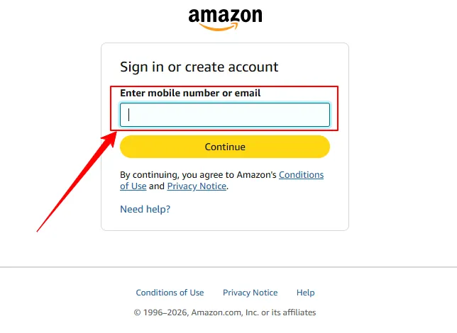 Log In or Create an Account amazon account before applying code