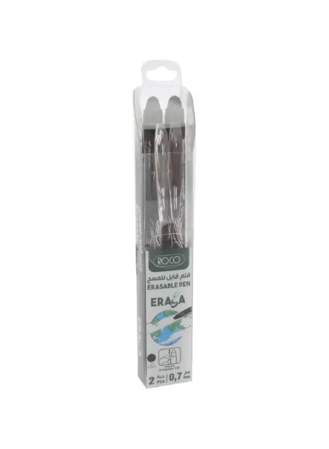 Roco Erasable Pen Black pack of 2