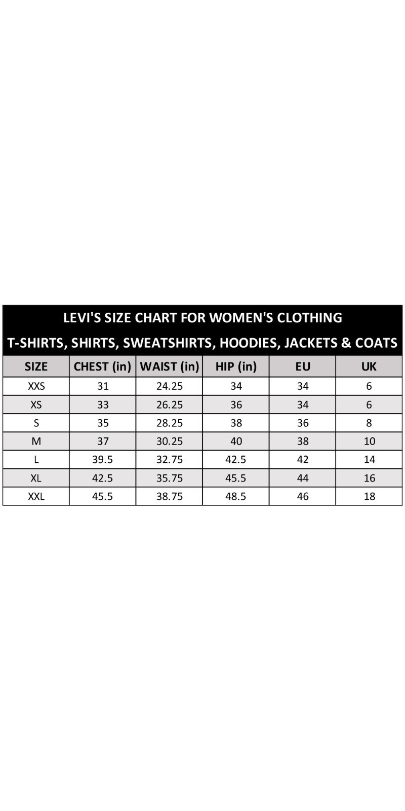 6th Street Size Guide UAE for Men, Women, and Children