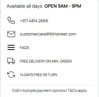 What Is the 6th Street UAE Customer Care Number