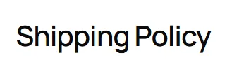 6th street shipping policy