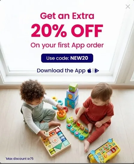 Use the Mumzworld First-Order App Discount