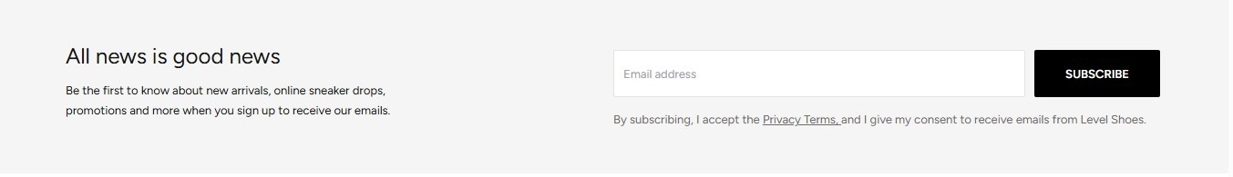 Level Shoes Emails and Sale Alerts