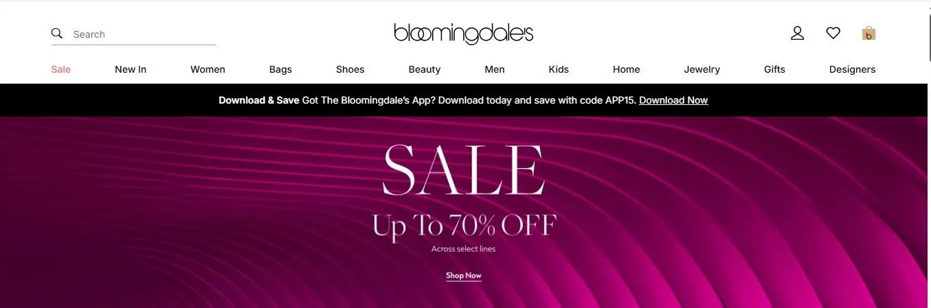 Bloomingdale's UAE Sale Section