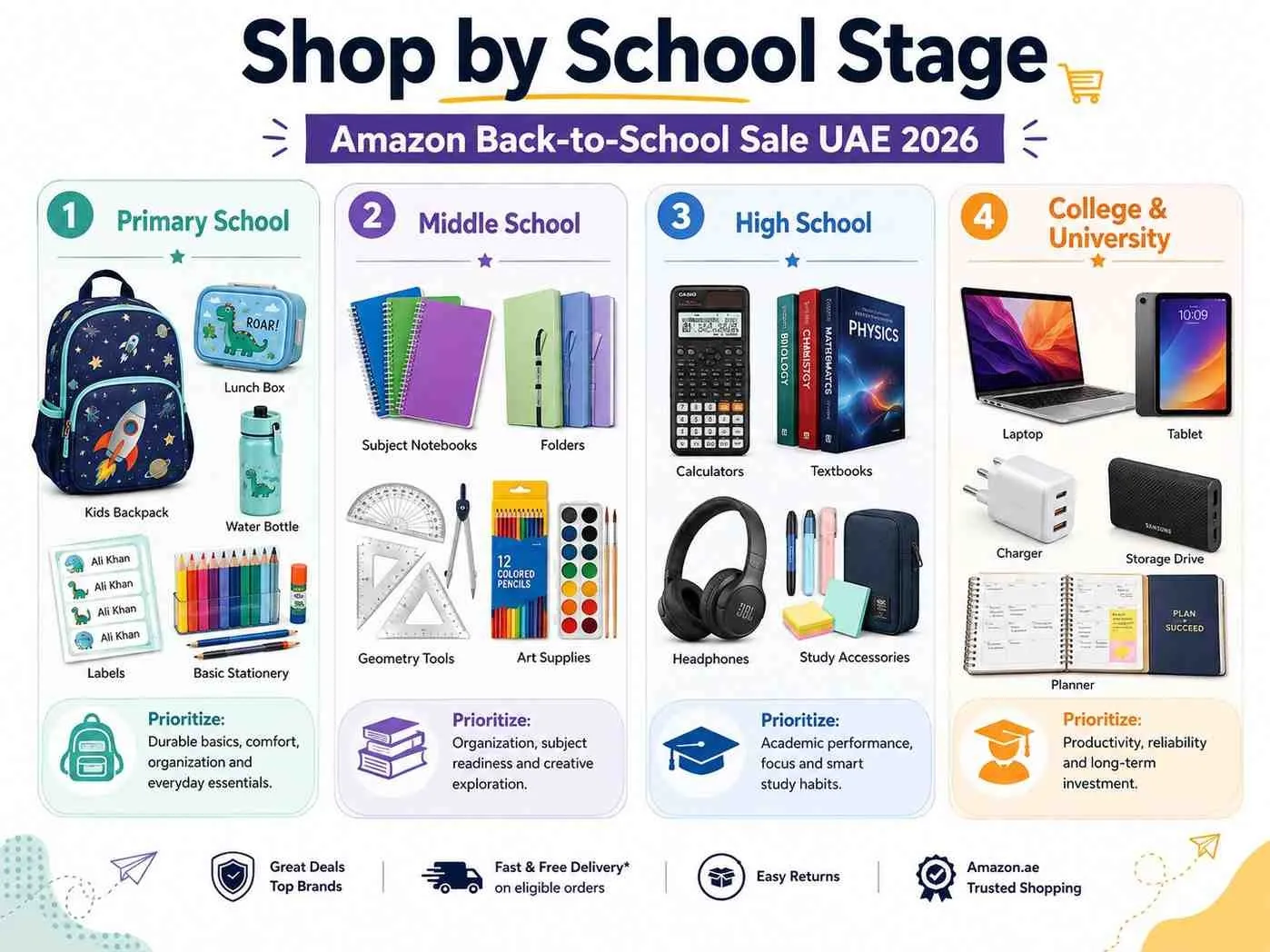 Amazon school essentials sale