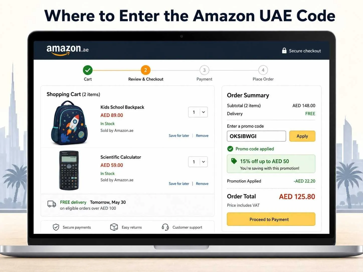 Amazon school supplies sale UAE