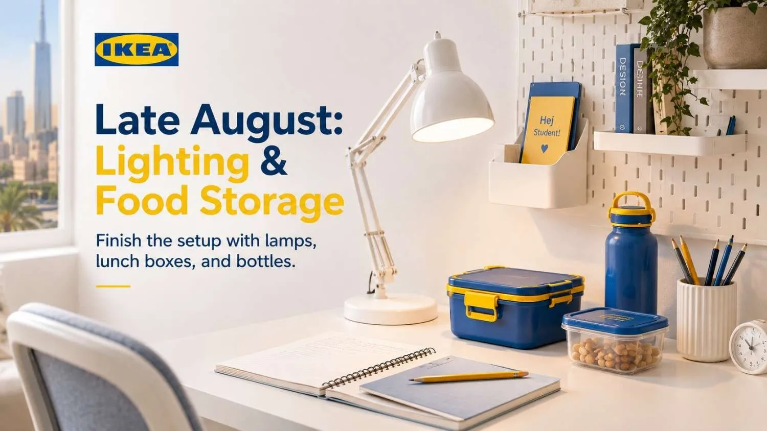 Late August: Complete Lighting, Food Storage and Desk Accessories