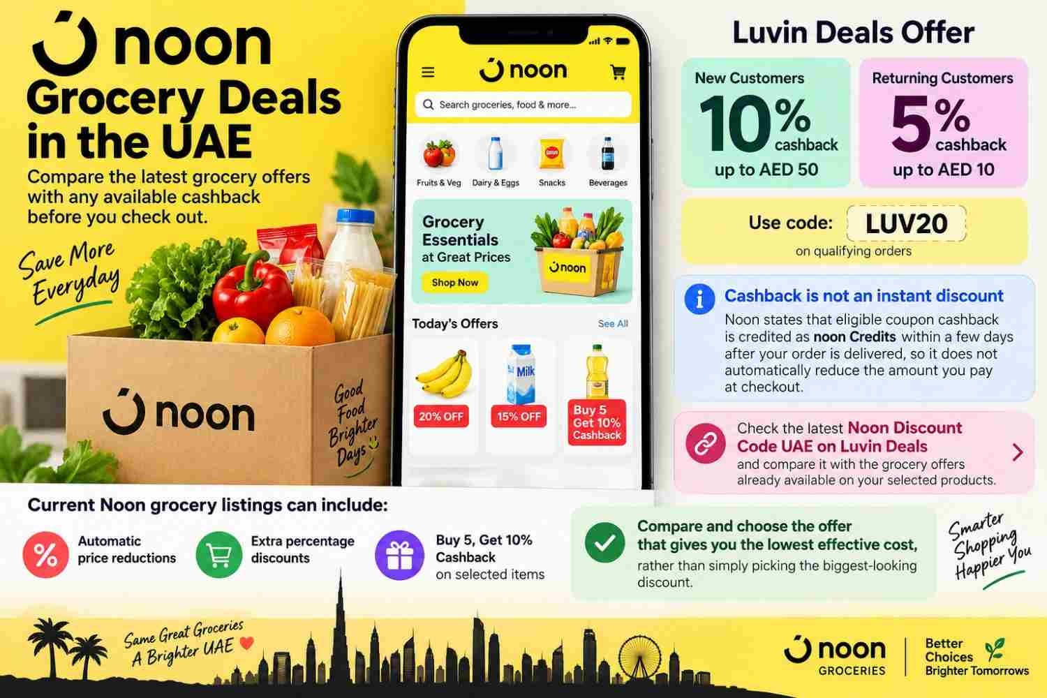 Noon Grocery Deals: Best Coupons, Promo Codes, and UAE Offers