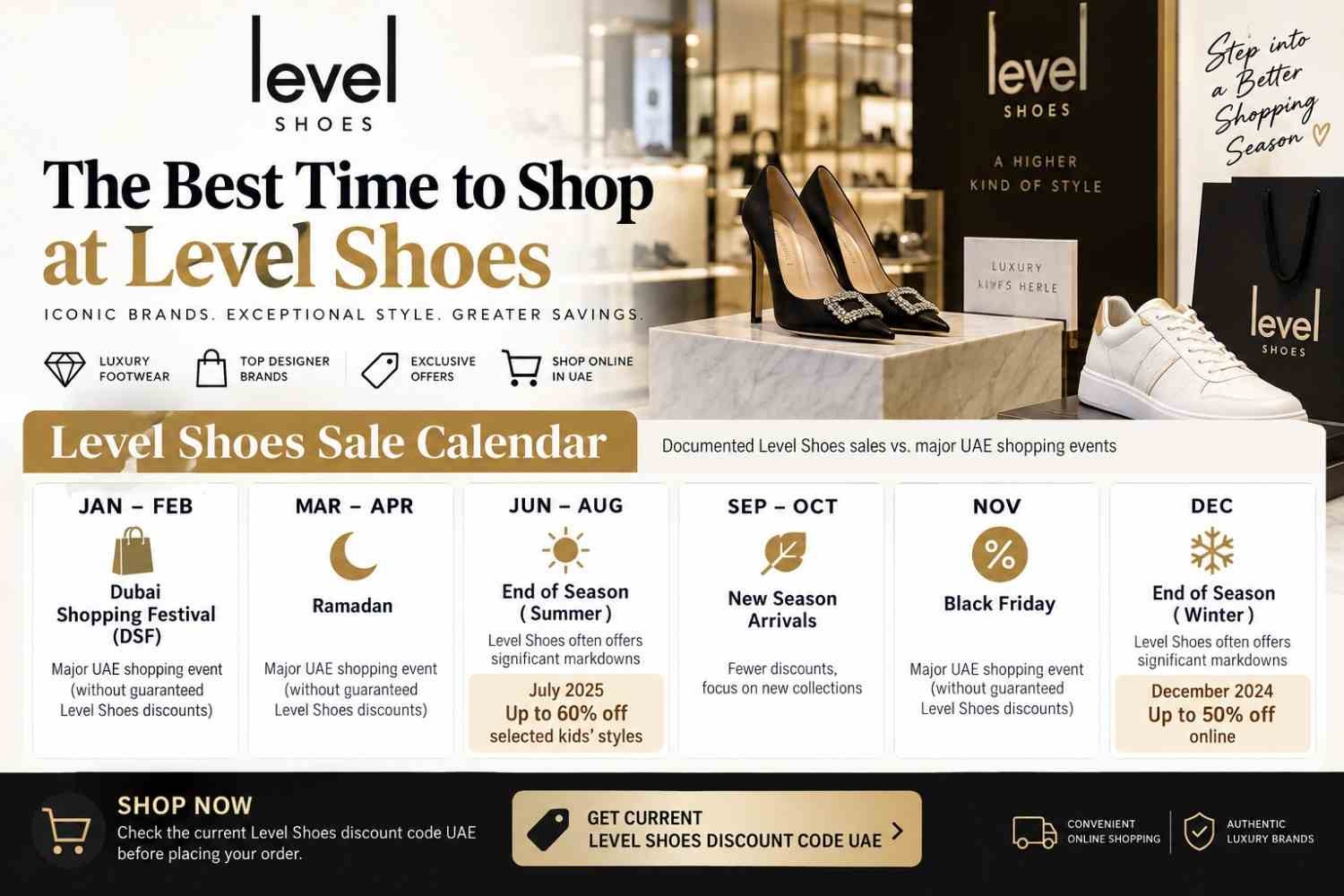 Level Shoes Sale Calendar UAE