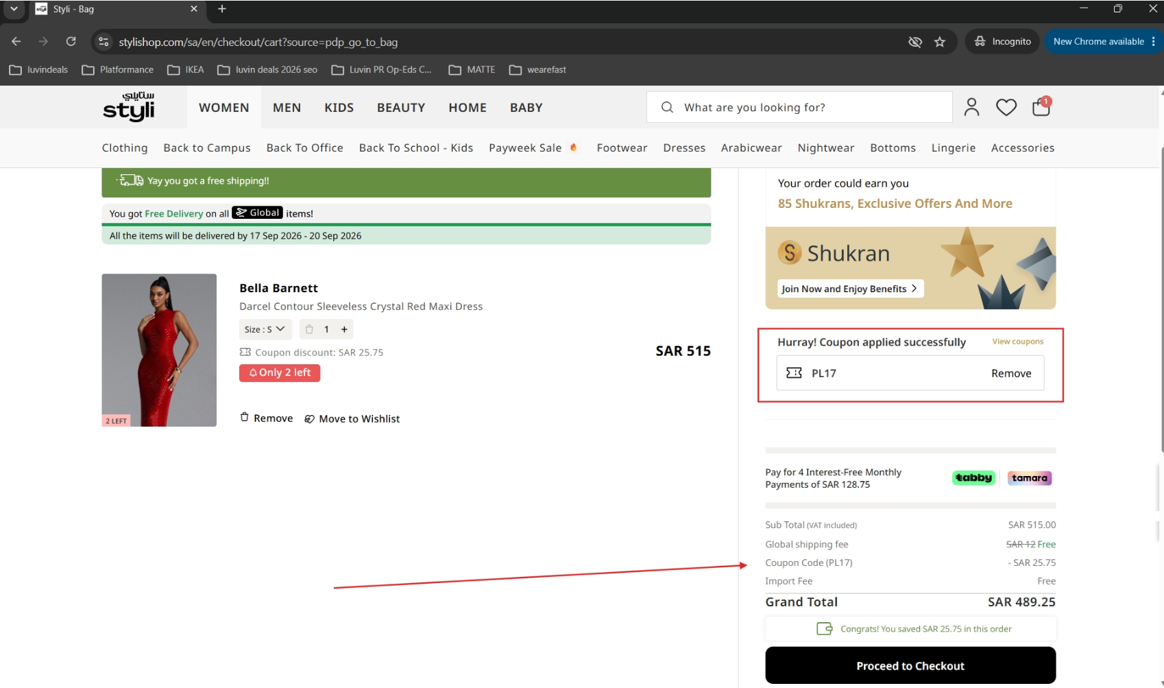 How Do You Apply a Styli Discount Code in ksa at checkout