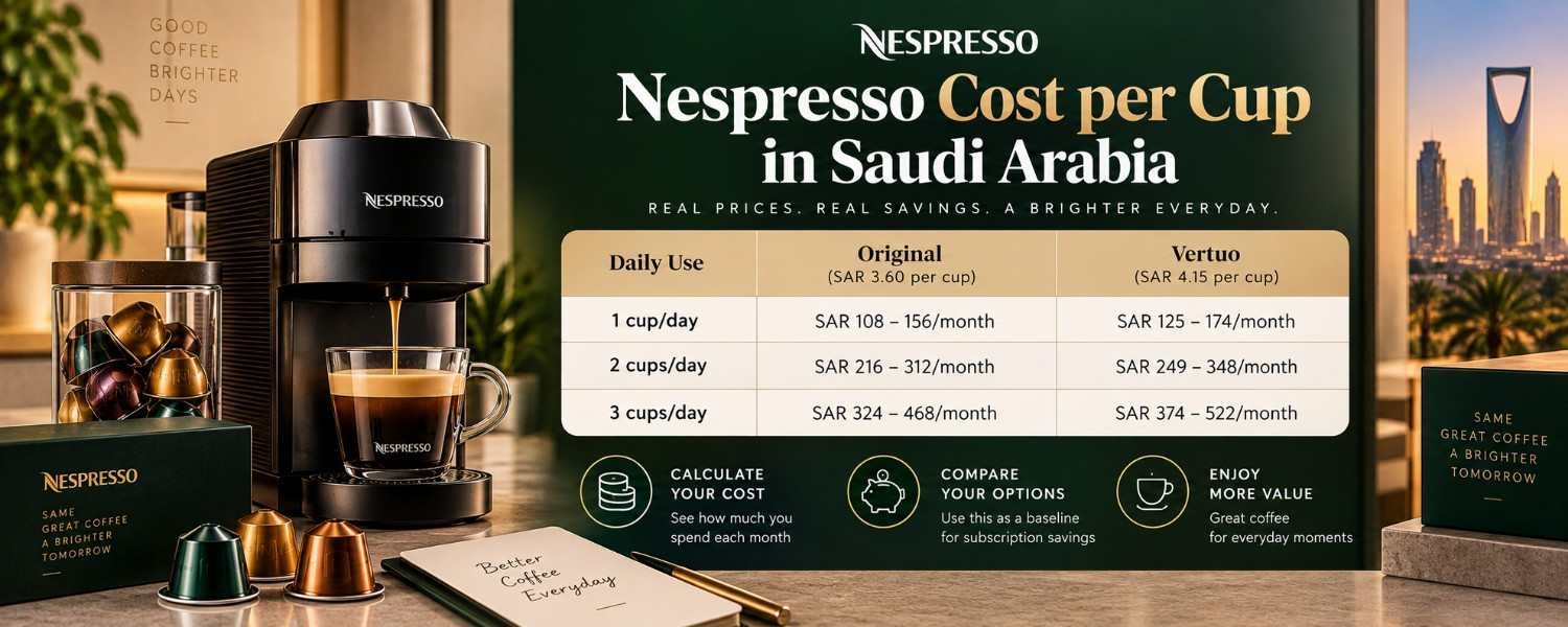 Nespresso Cost per Cup in Saudi Arabia