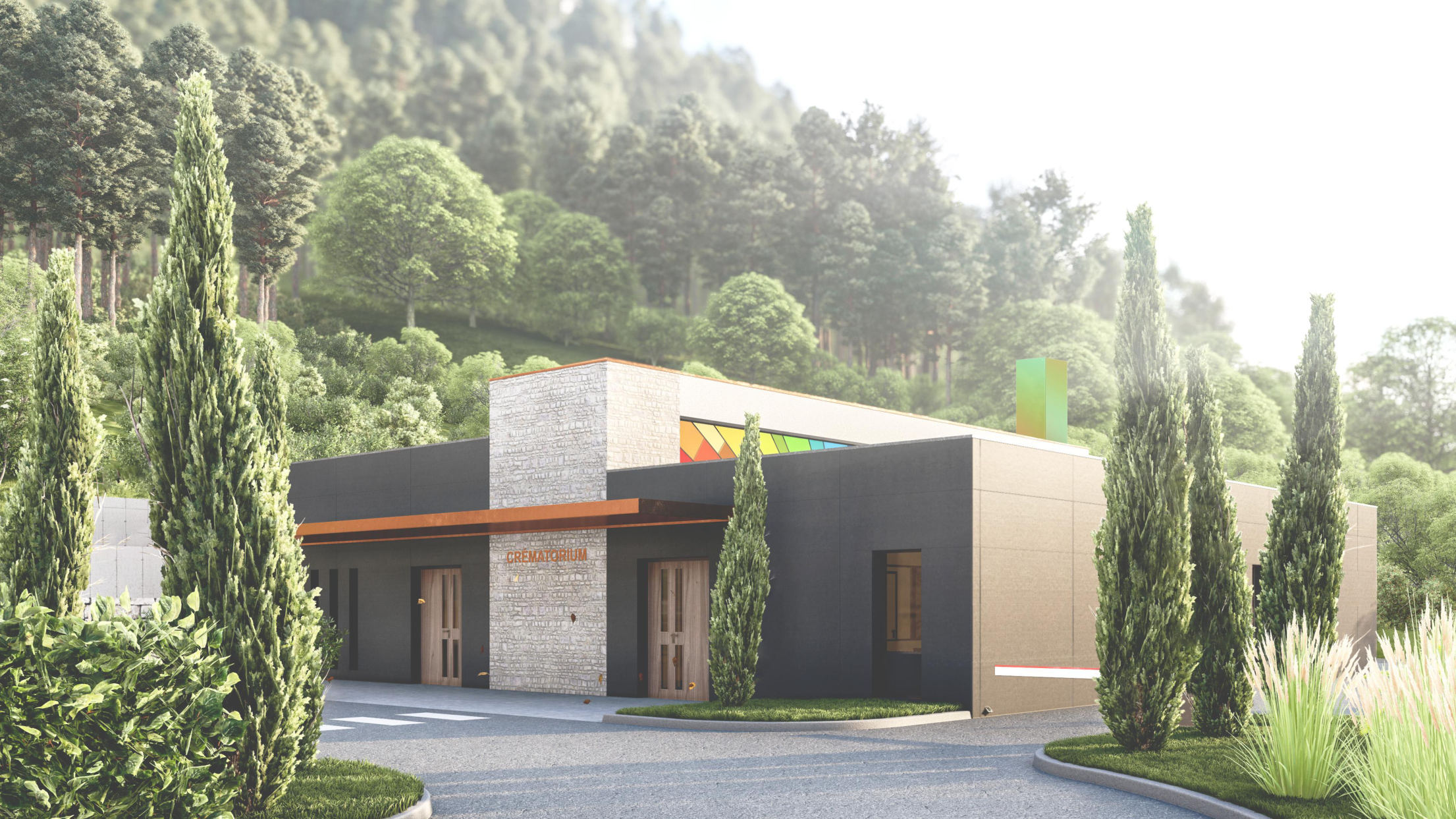 Vue depuis l'entrée