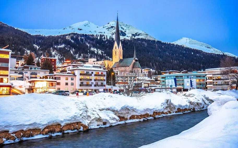 Davos, Switzerland low-rise apartment buildings