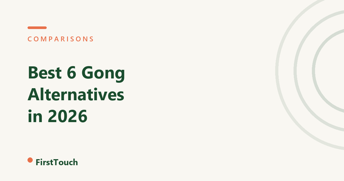 Best 6 Gong Alternatives 2026 blog cover