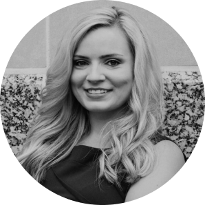Black and white headshot of Alissa Devine, business development representative