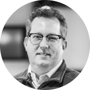 Headshot of Jospeh Hopkinson in black and white