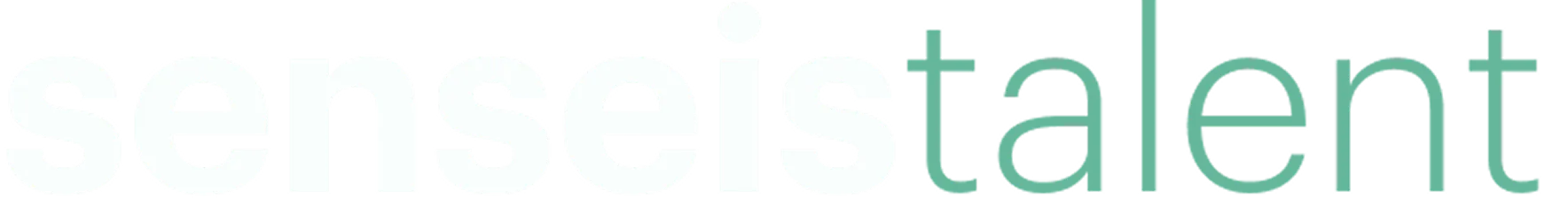 Logo text reading 'senseistalent' with 'sensei' in white and 'talent' in teal.