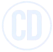 Stylized white letters C and D enclosed within a white circular border on a transparent background.
