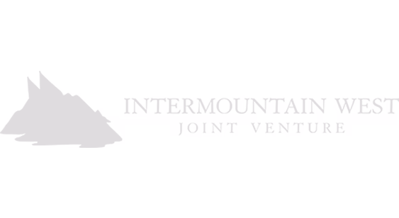 Logo of Intermountain West Joint Venture featuring three mountain peaks in gray.