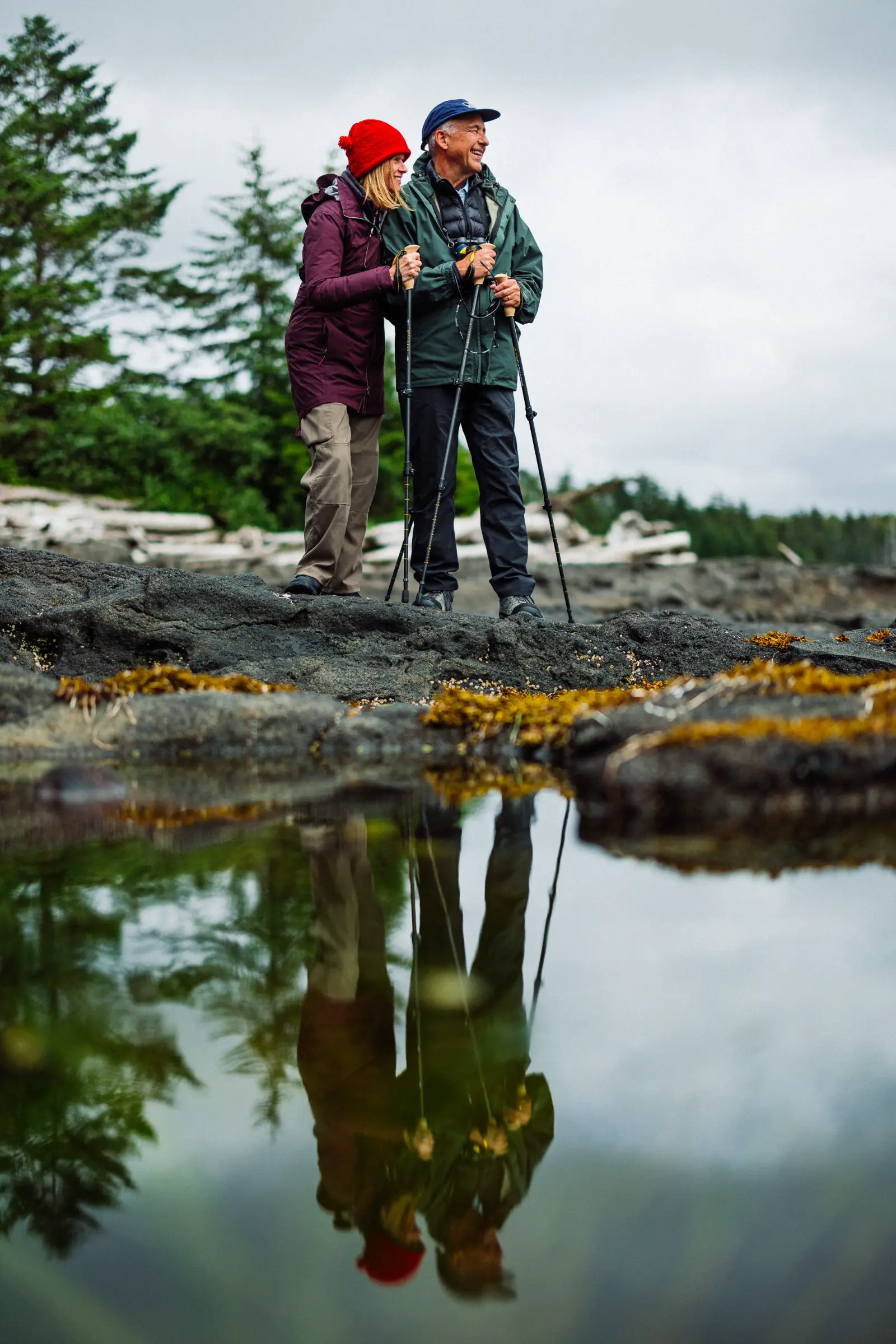 Ben Hamilton filming wildlife on Alaska's coast
