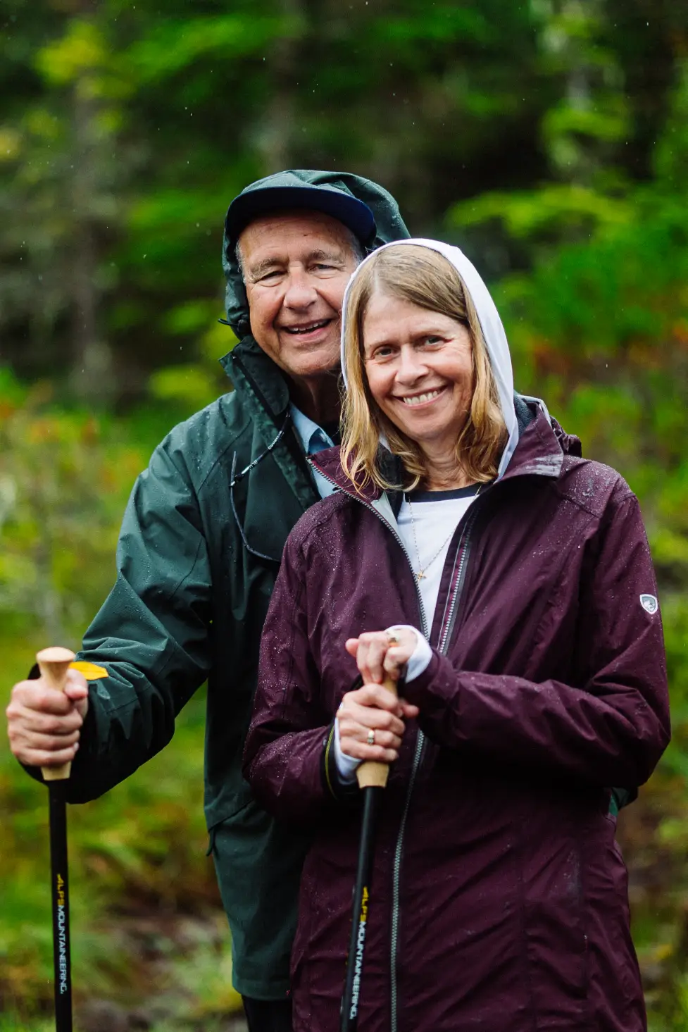 Guests on a forest trail near Sitka