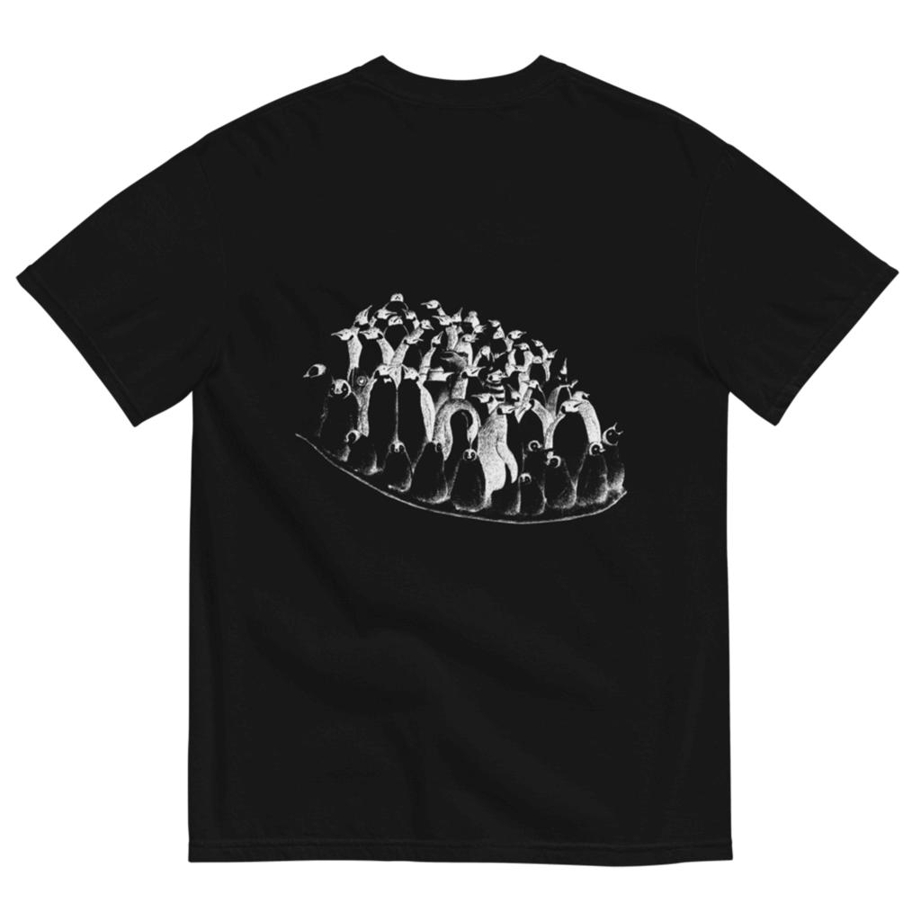 "GUIN HUDDLE" BLACK TEE — Guin Records merch