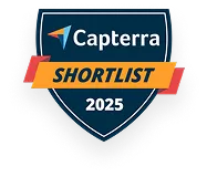 Capterra Shortlist 2025 badge