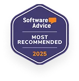 Software Advice badge stating Most Recommended 2025.