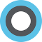 Circular progress indicator with a blue outer ring and a gray inner ring, partially filled.