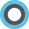 Circular progress indicator with a blue outer ring and a gray inner ring, partially filled.