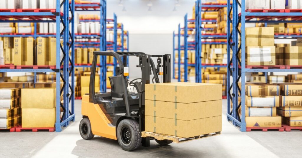 a forklifts to transport inventory