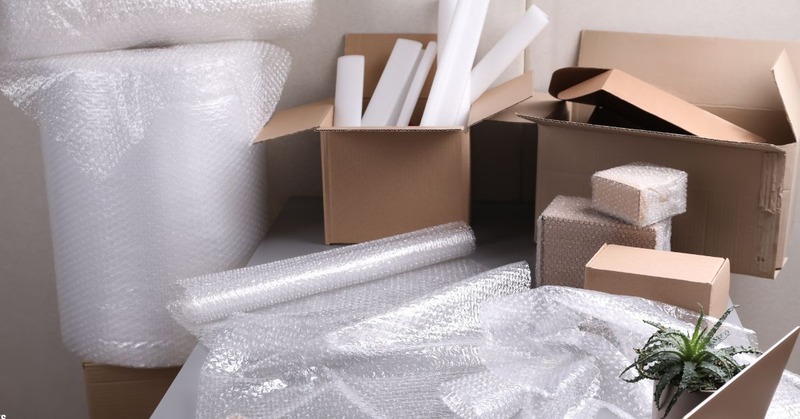 bunch of boxes and bubble wrap