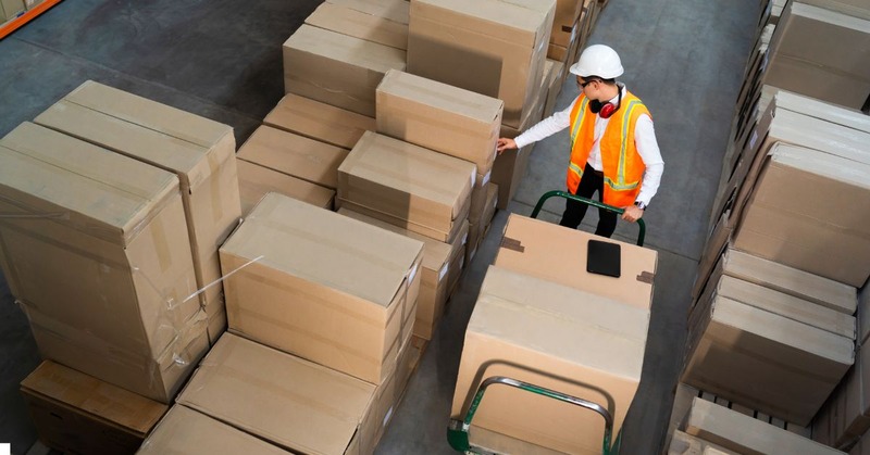 a warehouse worker picking order