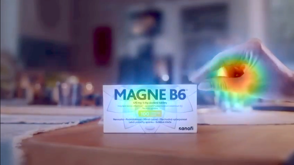 Heatmapy na kreativě Magne B6