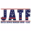 JATF United Service Workers Union logo in red, white, and blue