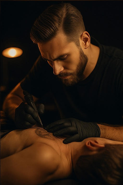	 Tätowierung mit höchster Präzision und Nachpflege im Avantgarde Tattoo Studio München.