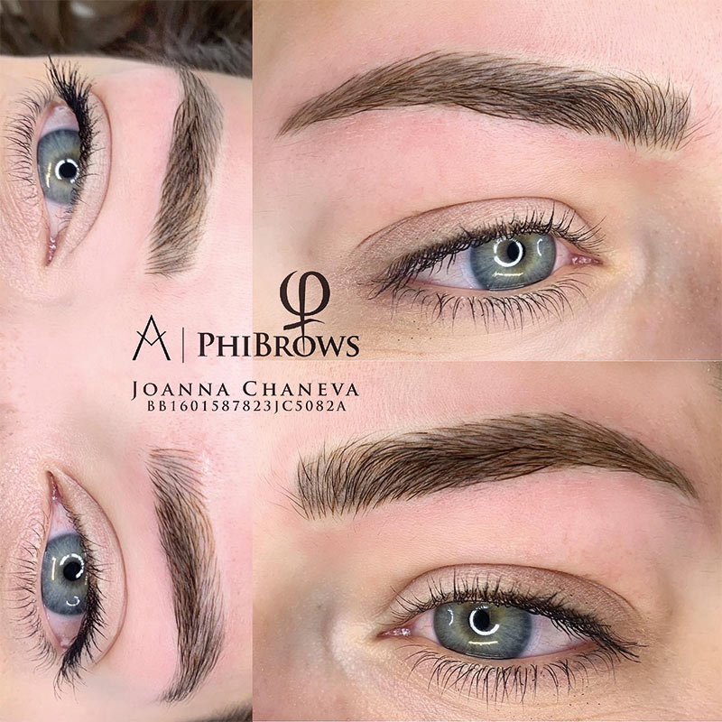 Individuelle Microblading Brow-Form passend zur Gesichtsform in München.