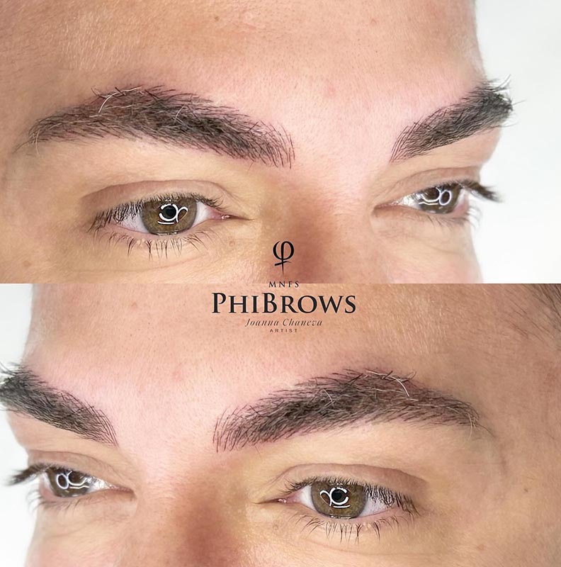 Männer Microblading München – definierte, maskuline Augenbrauen.