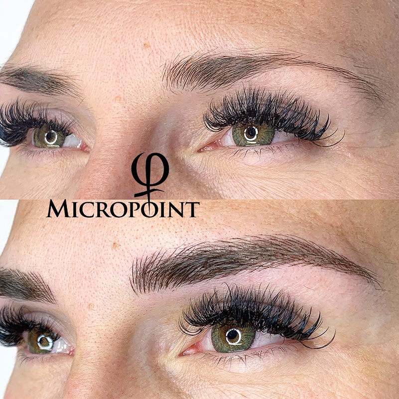 Microblading mit Schattierung München – natürliche Powder Brows