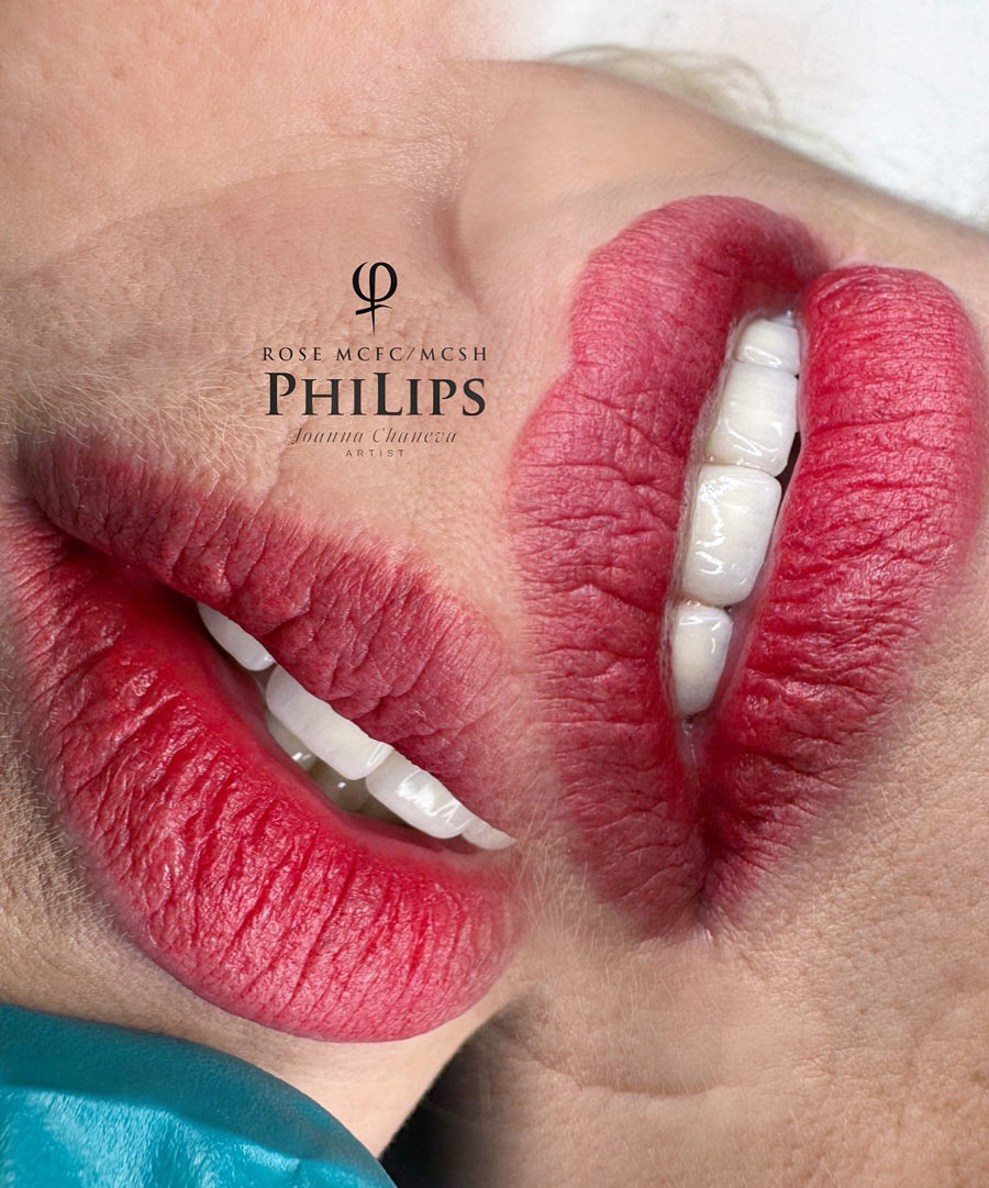 Symmetrische Lippen durch Permanent Make-up