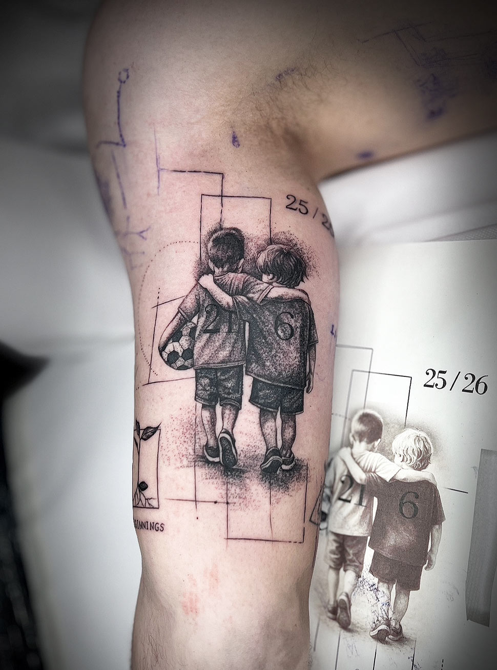 Vogelmotiv im Fineline Tattoo Stil – leicht, filigran und präzise gestochen.