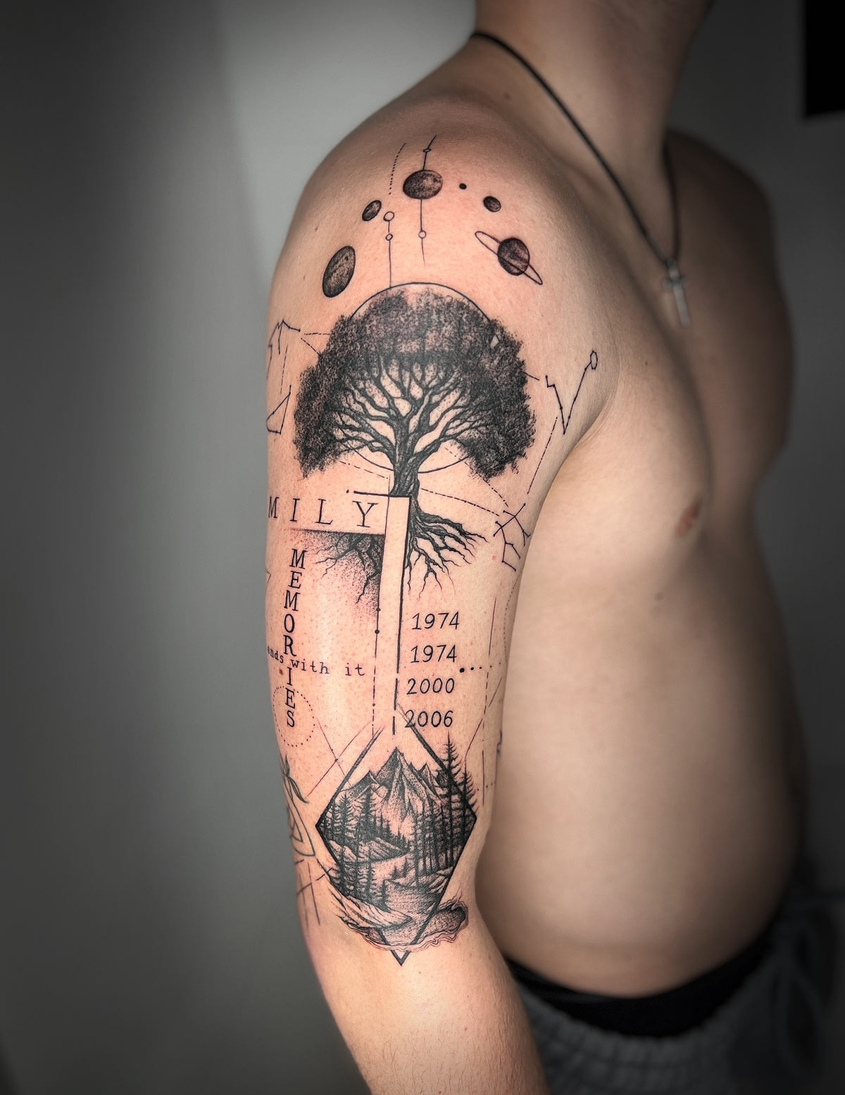 Feine Körperkunst im Fineline Tattoo Stil – München Avantgarde Studio.