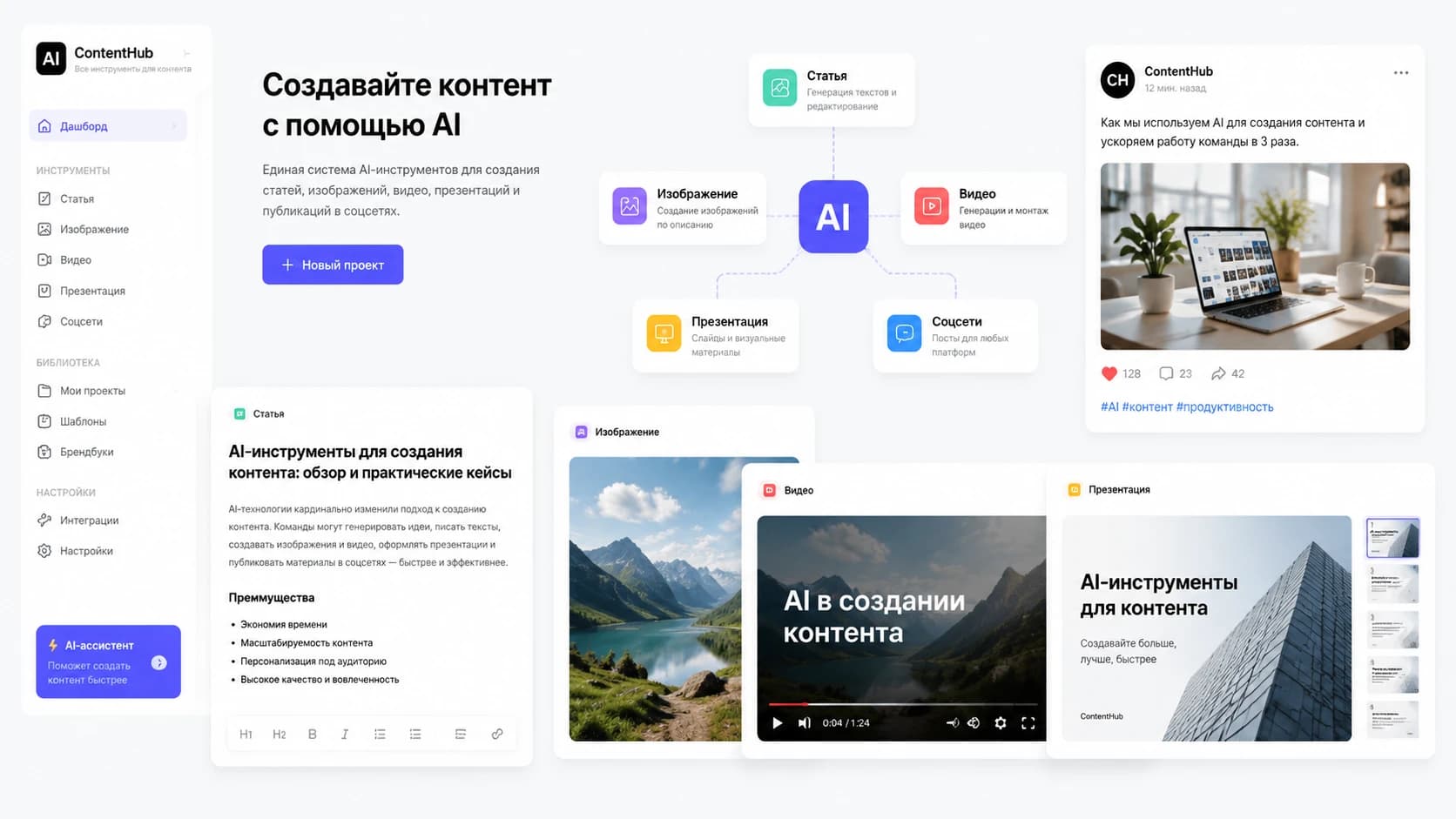 Лучшие AI-сервисы для создания контента: тексты, изображения, видео и презентации