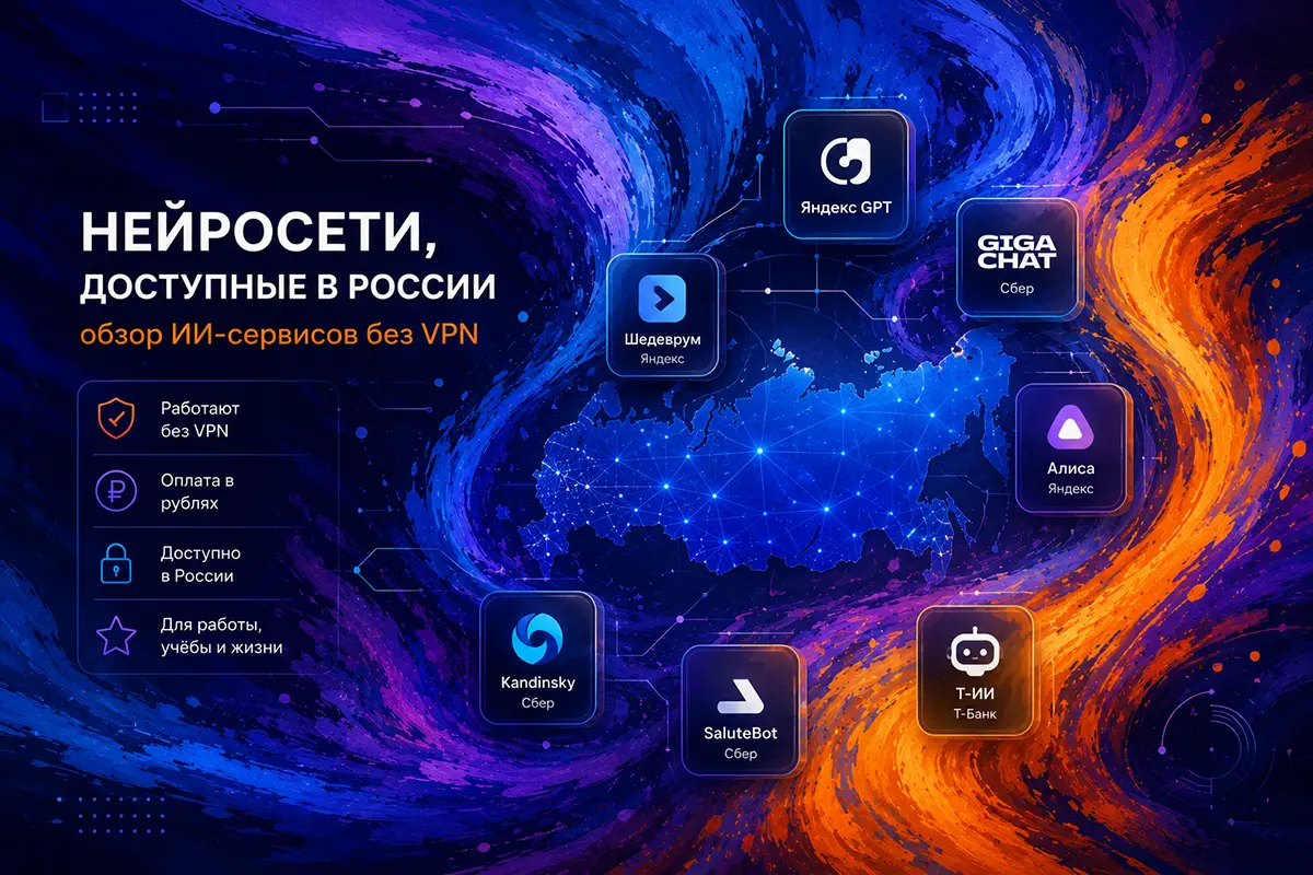 Нейросети, доступные в России: обзор ИИ-сервисов без VPN