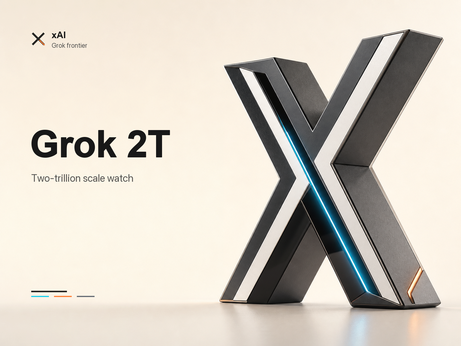 Обложка статьи о Grok 2T в стиле xAI