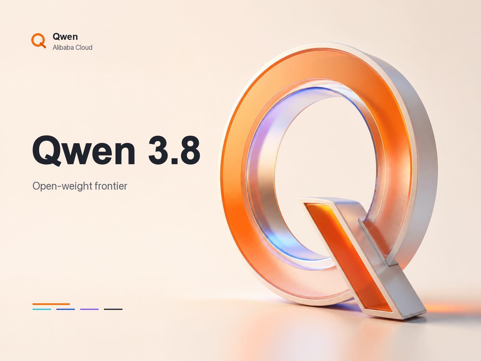 Обложка статьи о Qwen 3.8 в стиле Alibaba Qwen