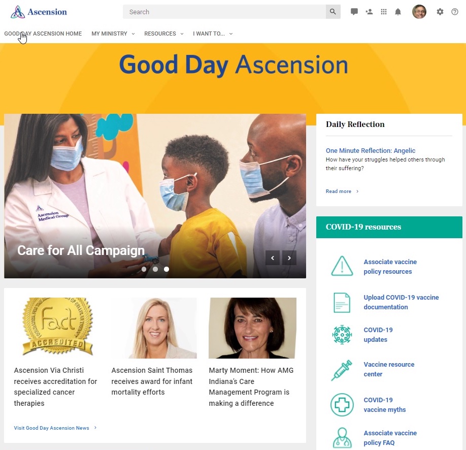 Ascension LumApps Homepage Ascension LumApps Homepage